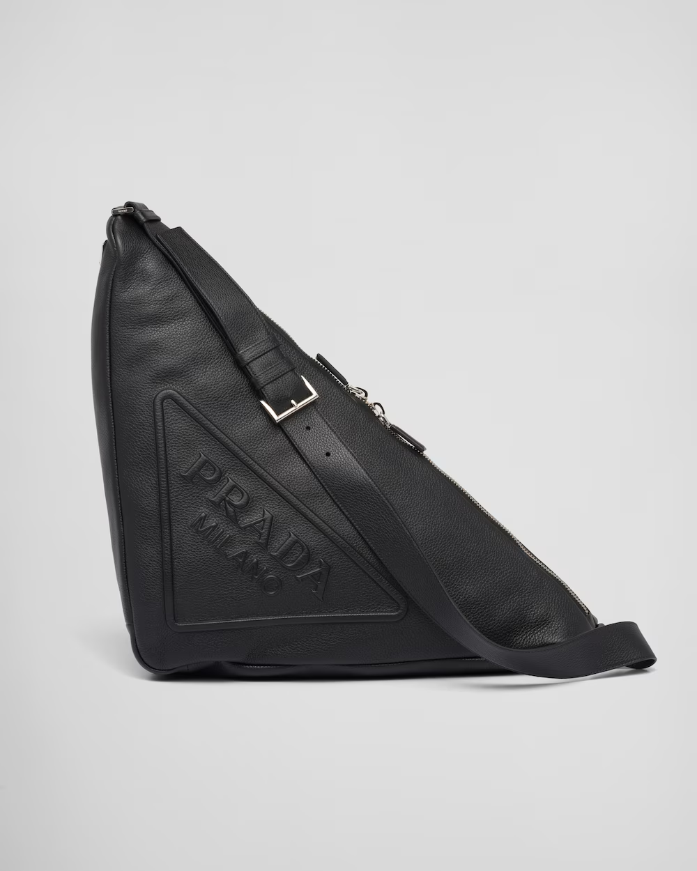 Large leather Prada Triangle bag